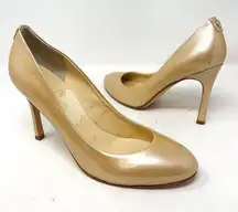 IVANKA TRUMP PINKISH Light Natural Genuine Patent Leather Designer Pumps Sz 11