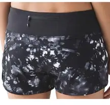 Lululemon Run Times Short Dusk Dye White Black Luxtreme Lycra Sweat Wicking 4