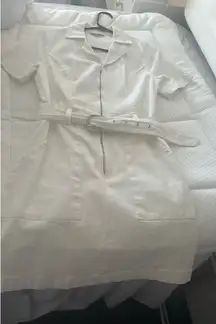 Denim white mini dress 