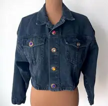 Bongo Denim Black Jacket Vintage 80s 90s