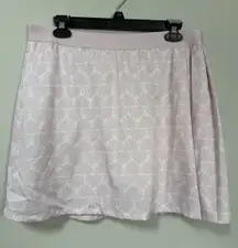 Lady Hagen Women's 16'' Size XL Side Pleat Skort Pink White Seashells Pattern