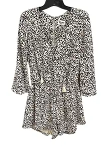 Show Me Your Mumu Tillie Tie Romper Women Cheetah Print Boho Resort Wear Size S