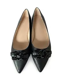 H&M  Black Chain Front Detailed Flat Shoes