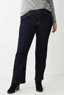 NWT Womens Sonoma Darkest Rinse Straight Leg Jeans - 30W