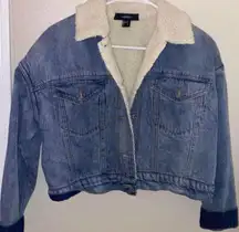 Forever 21 sherpa denim jacket