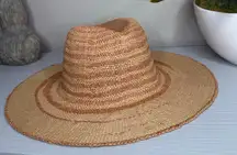 Free People hat woven boho beach dipped crown wide brim summer beach