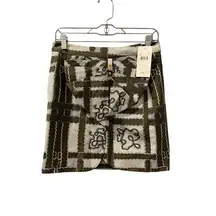 Leifsdottir Anthropologie NWT $198 Large Bow Mini Skirt Size 6 URYNR991 Silk