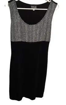 Vintage Onyx Nite by Wendye Chaitin Sleeveless Dress Black Silver 12