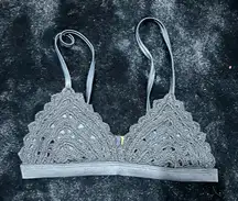 Xhilaration Black Lace Triangle Bikini Top Bralette Style Size Small