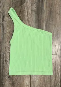 One Shoulder Ribbed Tank