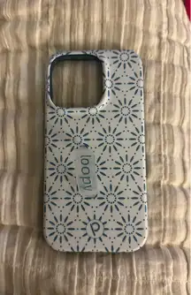 Loopy blue floral 14 pro case