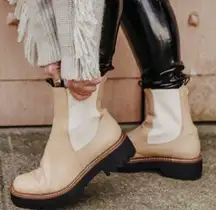 SAM EDELMAN Laguna Waterproof Lug Sole Chelsea Boot in Sesame Size US 6 NWT