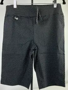 Premise‎ Studio Black Polka Dot Bermuda Shorts Tummy Control Womens Small