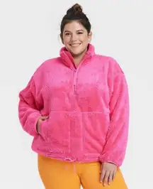 NWT! All In Motion High Pile Fleece 1/2 Zip Pullover