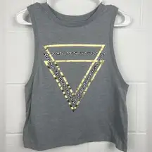 City Streets Grey Tank with Gold Design Size Medium [pre-loved condition]