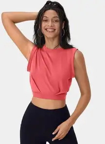 Halara Crew Neck Sleeveless Cropped Yoga Tank Top