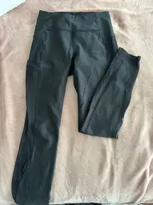 Lululemon Fleece Lined Leggings With Reflective Detail