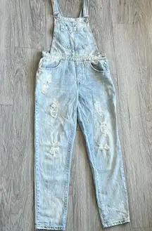 Forever 21 Light Washed Denim Overalls Size 26