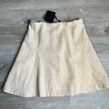 NEW Massimo Dutti wool alpaca mini skirt tan size 4