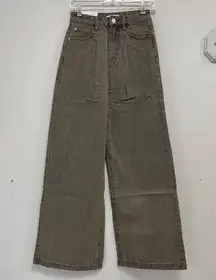 WeWoreWhat Pleated High Rise Stone Wash Denim Pant, Size 24 - NWT