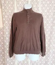 Banana republic faded brown pullover knit sweater Size large 