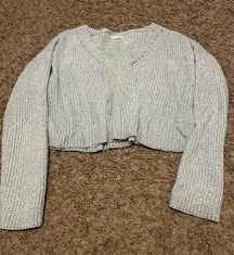 LA Hearts light blue cropped sweater