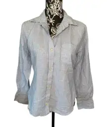 Womens Gingham Button Up Blouse Dress Up Formal Business