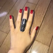 Black and Silver ring