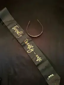 21st birthday sash and crown