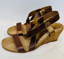 Eric Michael shoes! Eric Michael, bronze, copper, strappy wedge, women’s 9