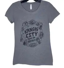 Bella Canvas Kansas City Graphic Tee Gray Small