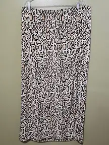 Lane Bryant Cheetah Print Maxi Skirt Size 18/20 with Slit.