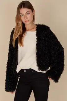 Black Fluffy Jacket 