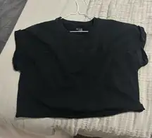 Black Athletic Top Aerie Crop