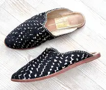 Dolce‎ Vita Tia Graphic Maximalist Embroidered Mule | Black/Ivory Size 8