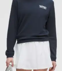 003. Lululemon Cotton French Terry Crewneck Pullover *Tennis Club True Navy / Wh