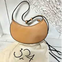 NWOT 324 Leather Crescent Women's Shoulder Hobo Handbag Tan with Dustbag