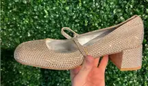 Jeffery Campbell Regal Mary Jane Pump Womens Size 9.5 Silver