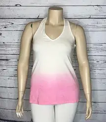 Torrid  NWT Size 2 Cream & Pink Ombré Dip Dye Knit Foxy Halter Top Shirt