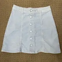 💛BLACK LABEL Baby Blue Corduroy Skirt, Small