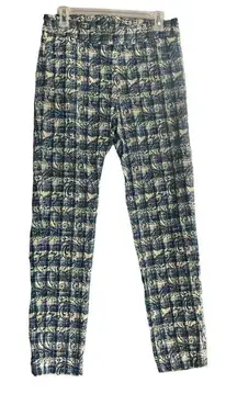 SLIM-SATION Women’s Crop Blu‎ & White Tummy Control Pants Size 12