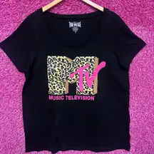 MTV Jersey Shore Style Leopard print logo Tshirt plus size 2