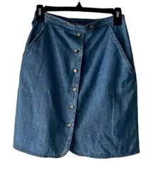 Central Falls Vintage 90s USA Women's Size 8‎ Button Up Denim Mini Skirt