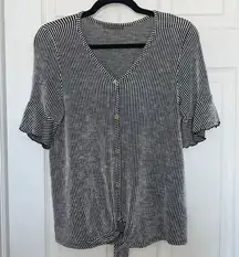 Gyft ribbed striped top 