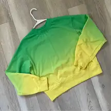 Solid & Striped Sweatshirt maeve ombre crewneck womens green yellow (small)