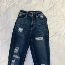 American eagle high waisted ripped jeans