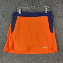 RLX  Orange Blue Active Skort skirt with shorts (Size S)