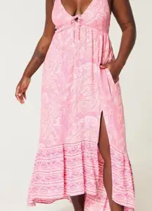 Hollister Pink Halter Maxi Dress