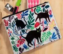 NWT HERE KITTY ZIPPER POUCH By Blue Q, Durable Recycled Materials, Great Gift!