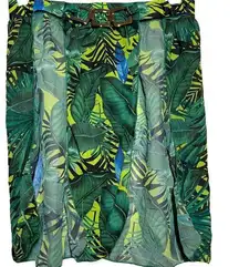 SheIn  Bikini 3 Piece Set Coverup Palm Leaf Green Large